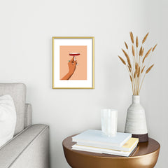 83 Oranges Cheers to Love Metal Framed Art Print