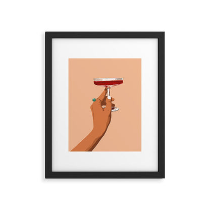 83 Oranges Cheers to Love Framed Art Print
