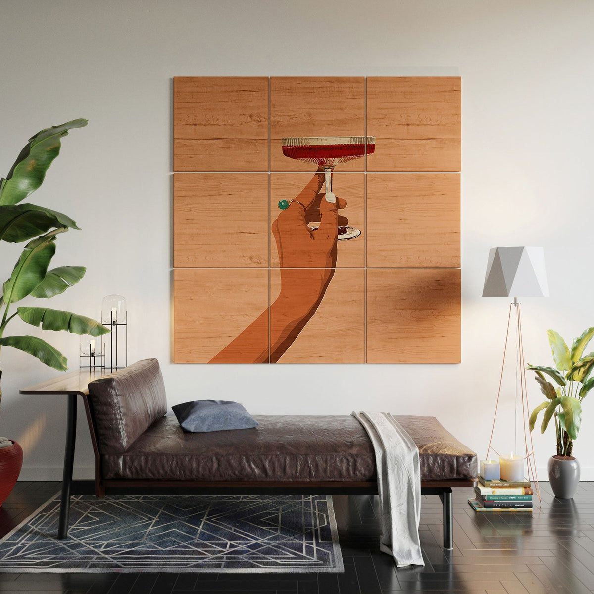 83 Oranges Cheers to Love Wood Wall Mural