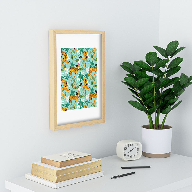 83 Oranges Cheetah Jungle Recessed Framing Rectangle