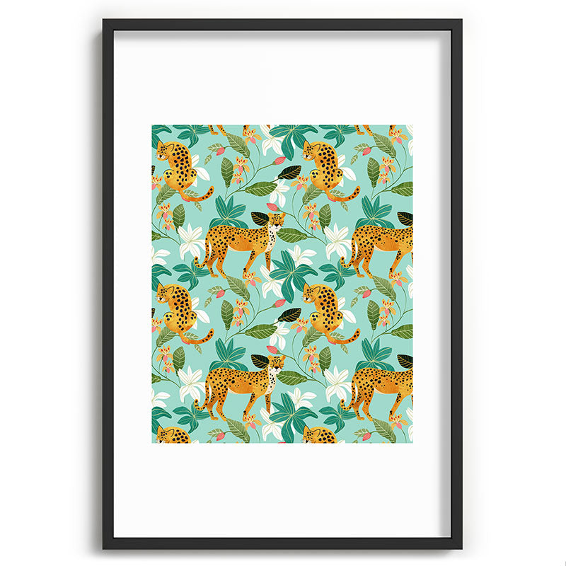 83 Oranges Cheetah Jungle Recessed Framing Rectangle