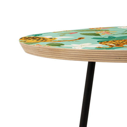 83 Oranges Cheetah Jungle Round Side Table