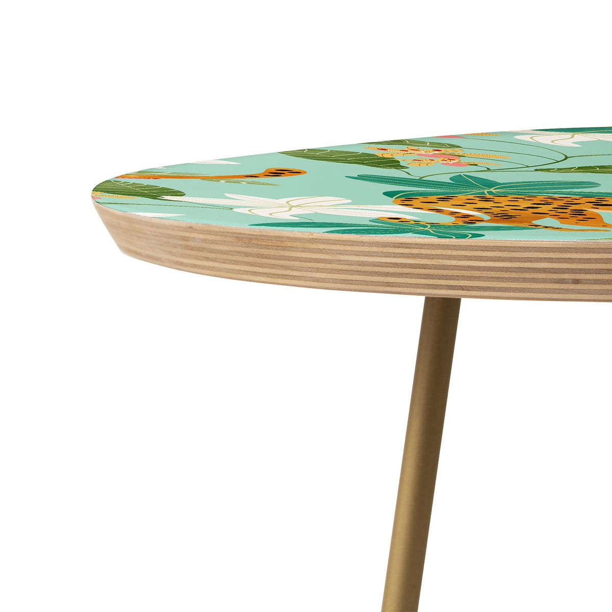 83 Oranges Cheetah Jungle Round Side Table