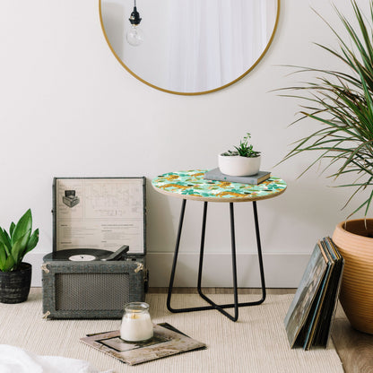 83 Oranges Cheetah Jungle Round Side Table