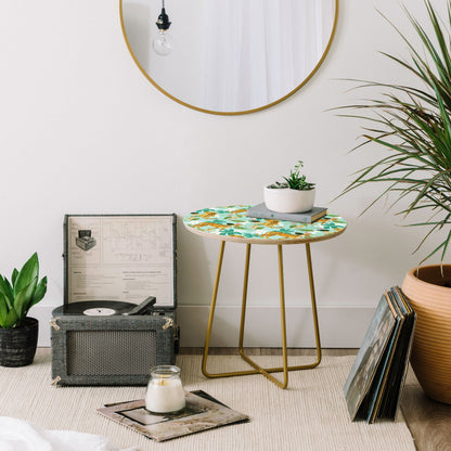 83 Oranges Cheetah Jungle Round Side Table