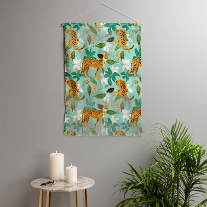 83 Oranges Cheetah Jungle Wall Hanging Portrait