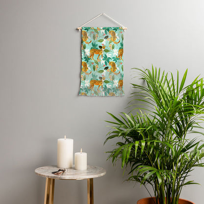 83 Oranges Cheetah Jungle Wall Hanging Portrait