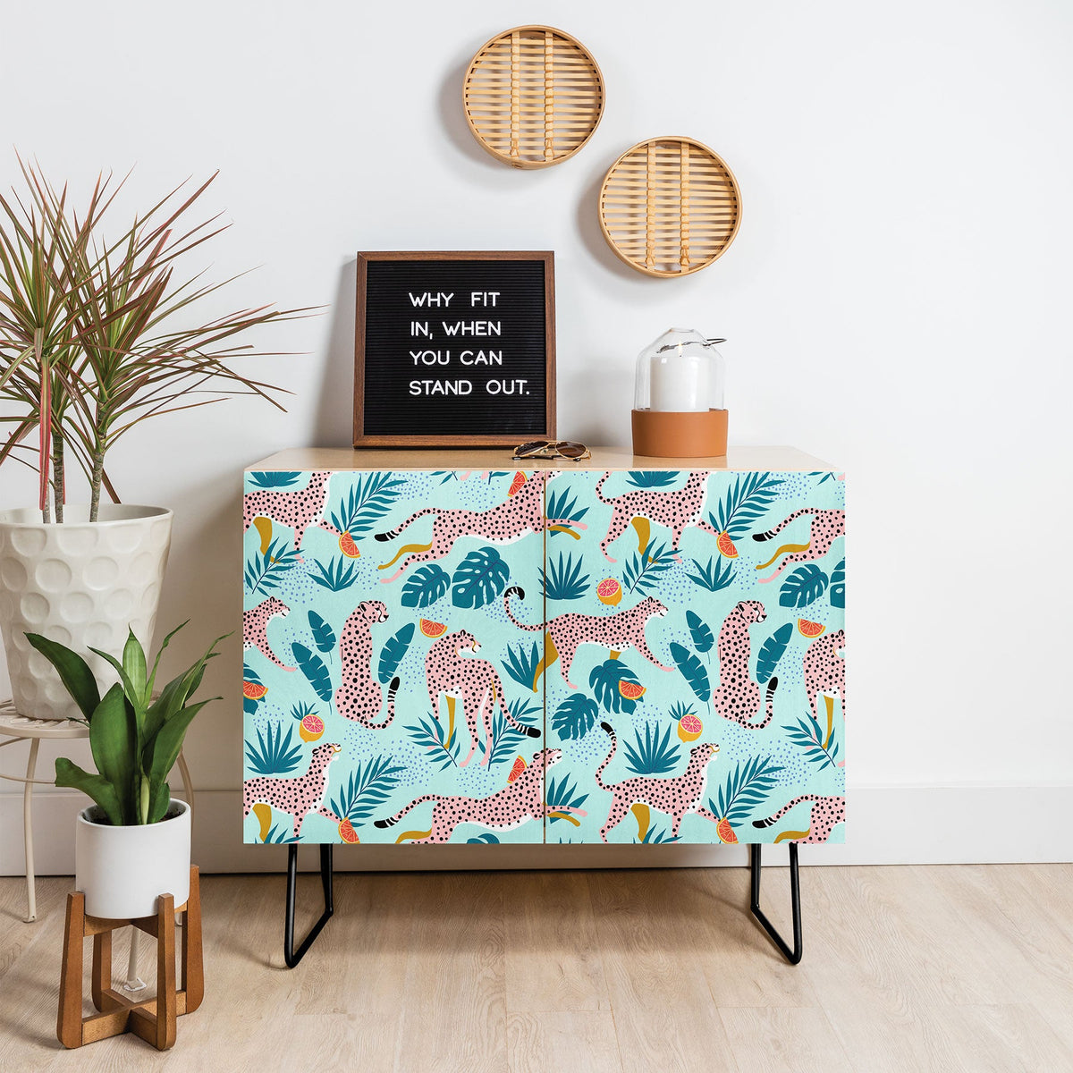 83 Oranges Cheetahs In Grapefruit Grove Credenza