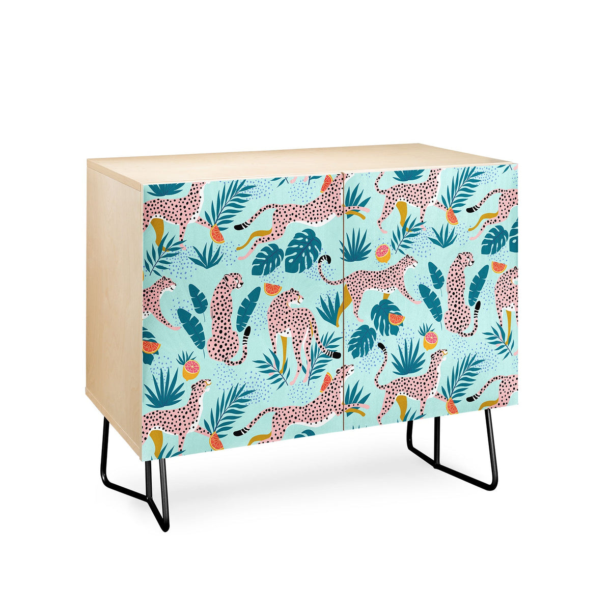 83 Oranges Cheetahs In Grapefruit Grove Credenza