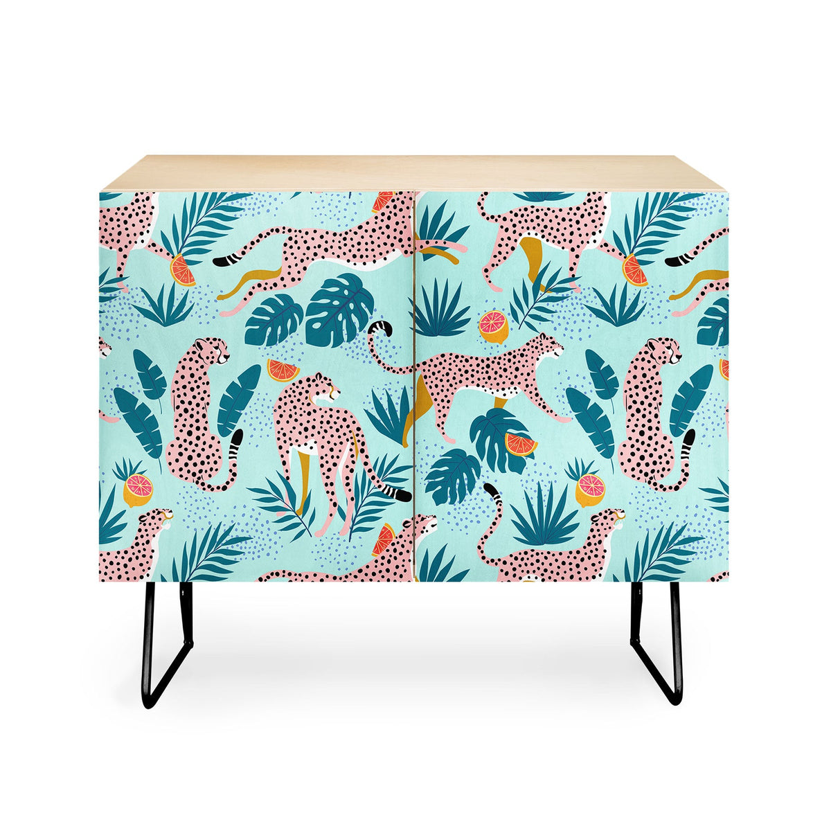 83 Oranges Cheetahs In Grapefruit Grove Credenza