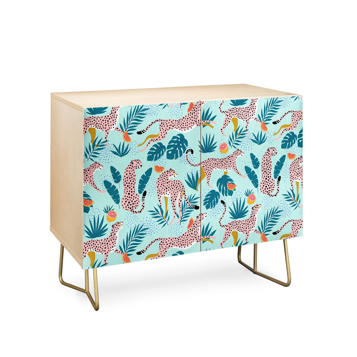 83 Oranges Cheetahs In Grapefruit Grove Credenza