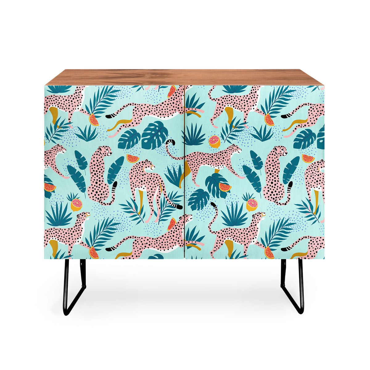 83 Oranges Cheetahs In Grapefruit Grove Credenza