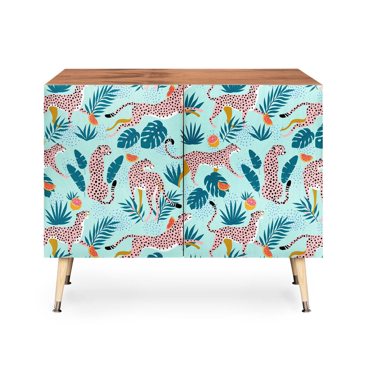 83 Oranges Cheetahs In Grapefruit Grove Credenza