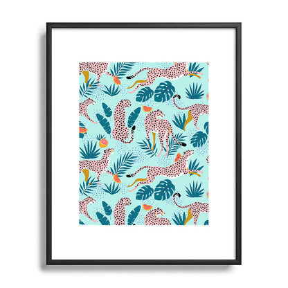 83 Oranges Cheetahs In Grapefruit Grove Metal Framed Art Print