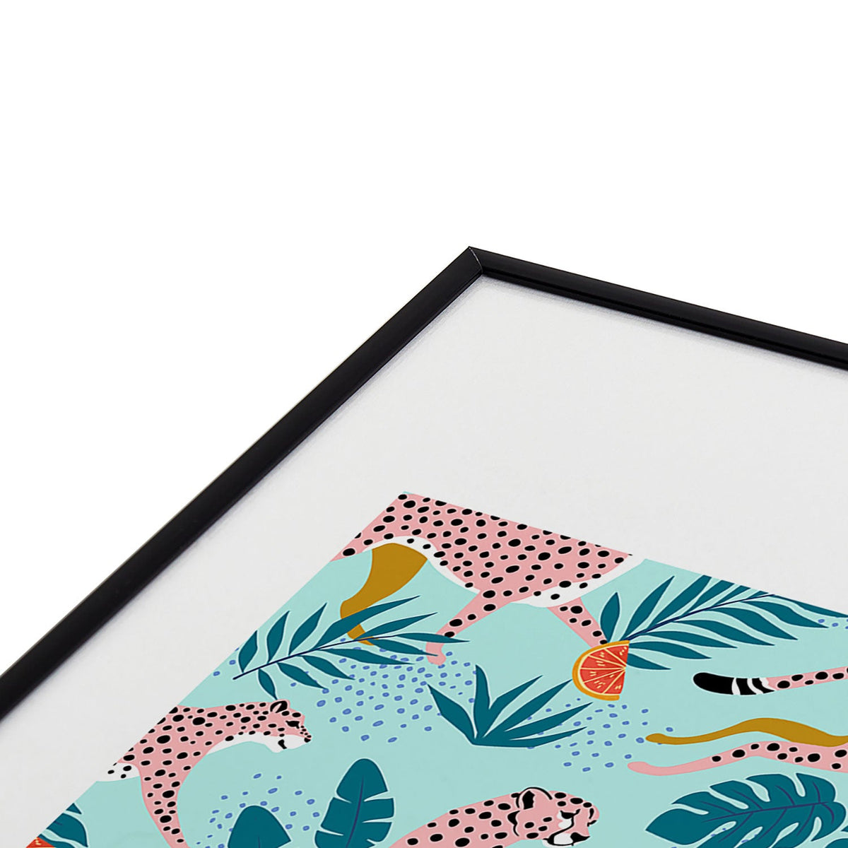 83 Oranges Cheetahs In Grapefruit Grove Metal Framed Art Print