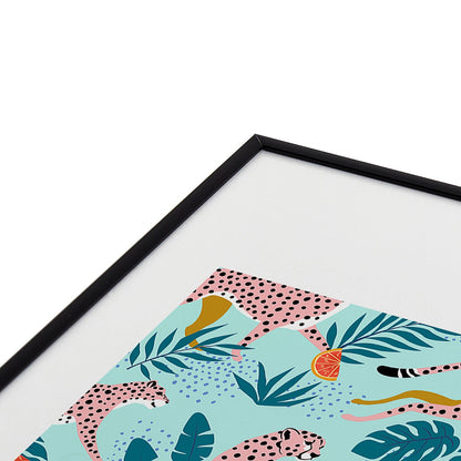 83 Oranges Cheetahs In Grapefruit Grove Metal Framed Art Print