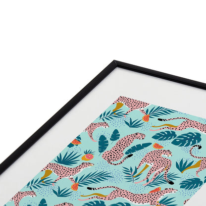 83 Oranges Cheetahs In Grapefruit Grove Metal Framed Art Print