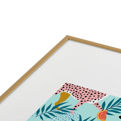 83 Oranges Cheetahs In Grapefruit Grove Metal Framed Art Print