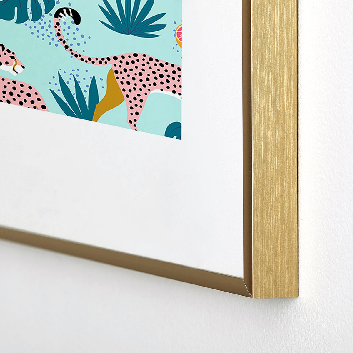 83 Oranges Cheetahs In Grapefruit Grove Metal Framed Art Print