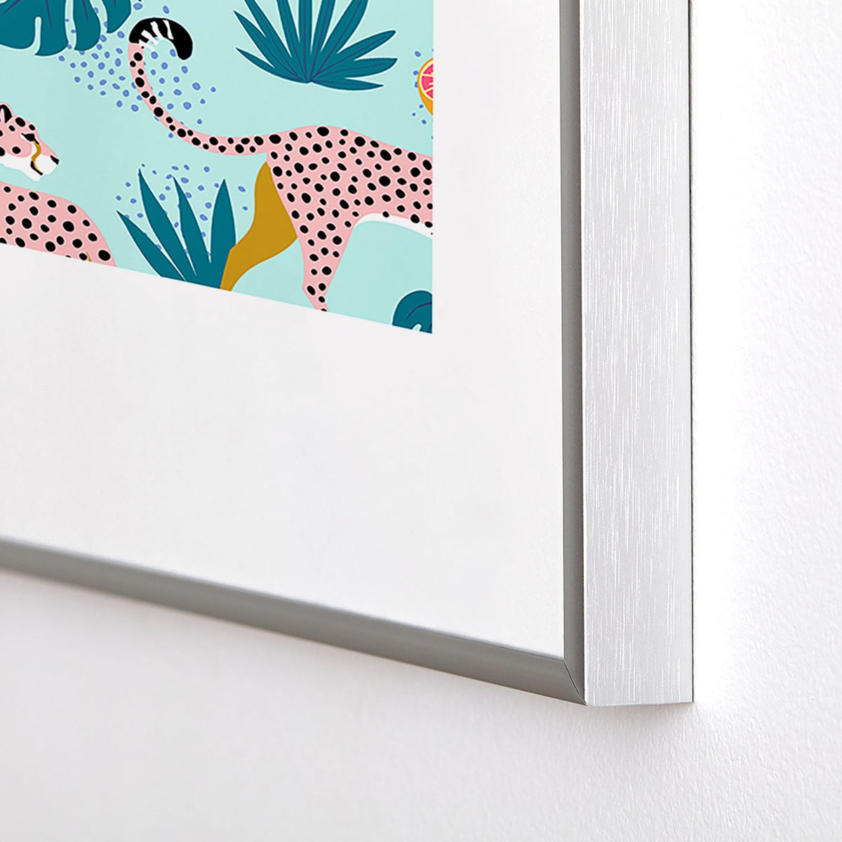 83 Oranges Cheetahs In Grapefruit Grove Metal Framed Art Print