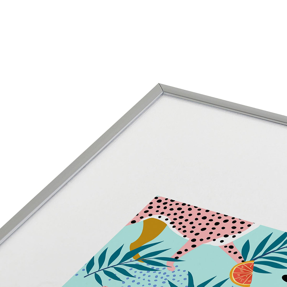 83 Oranges Cheetahs In Grapefruit Grove Metal Framed Art Print