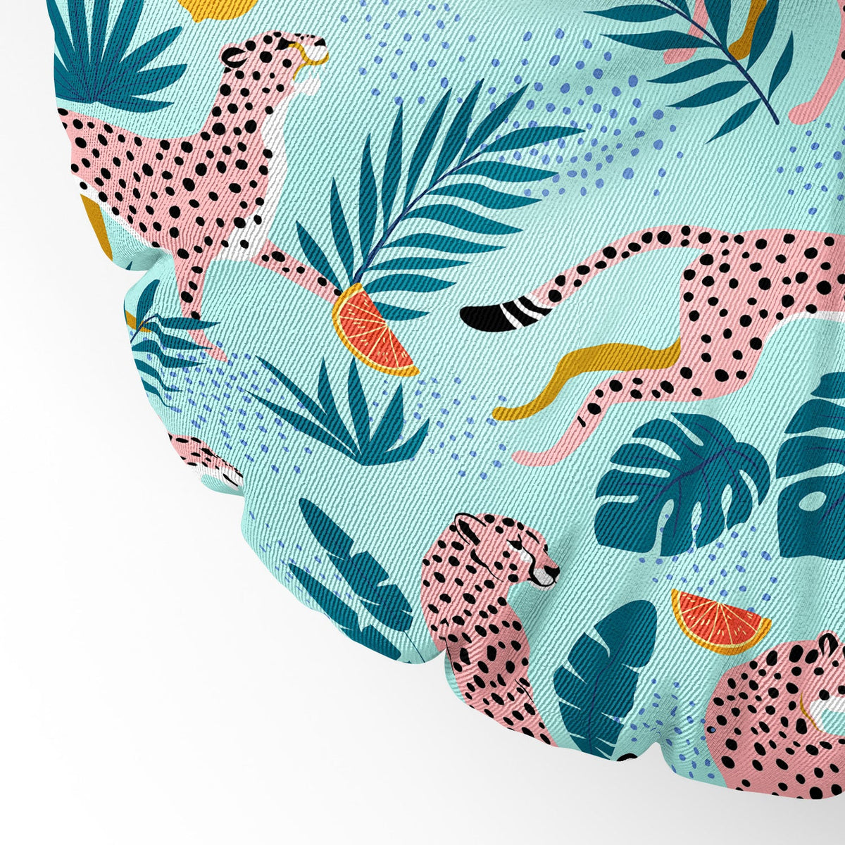 83 Oranges Cheetahs In Grapefruit Grove Floor Pillow Round