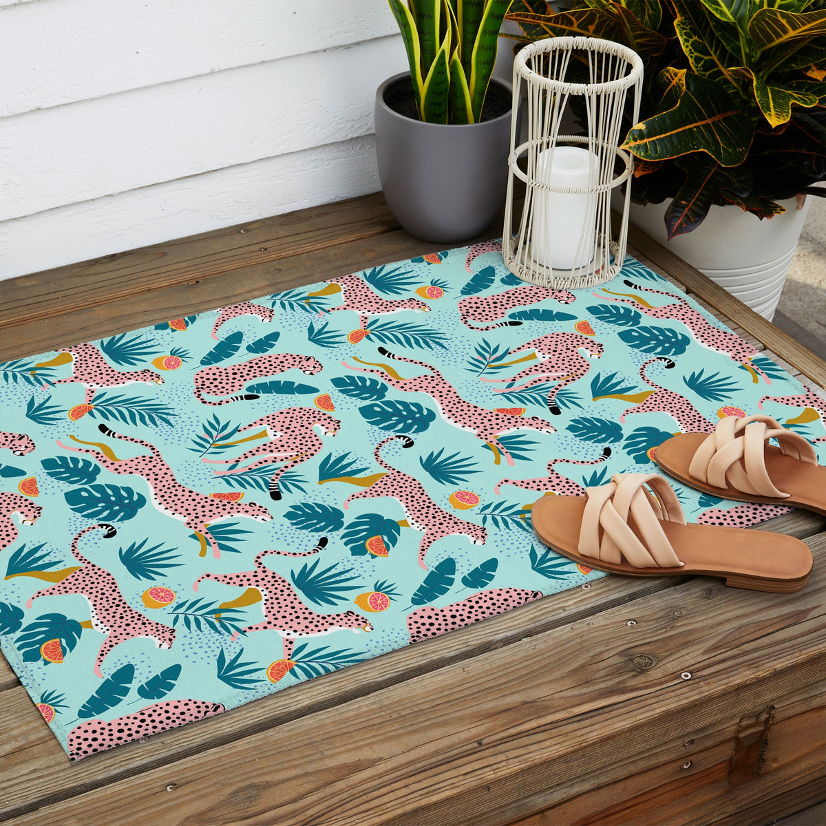 83 Oranges Cheetahs In Grapefruit Grove Outdoor Rug