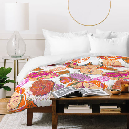 83 Oranges Fall Flora Duvet Cover