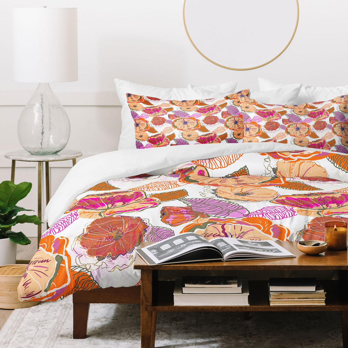 83 Oranges Fall Flora Duvet Cover