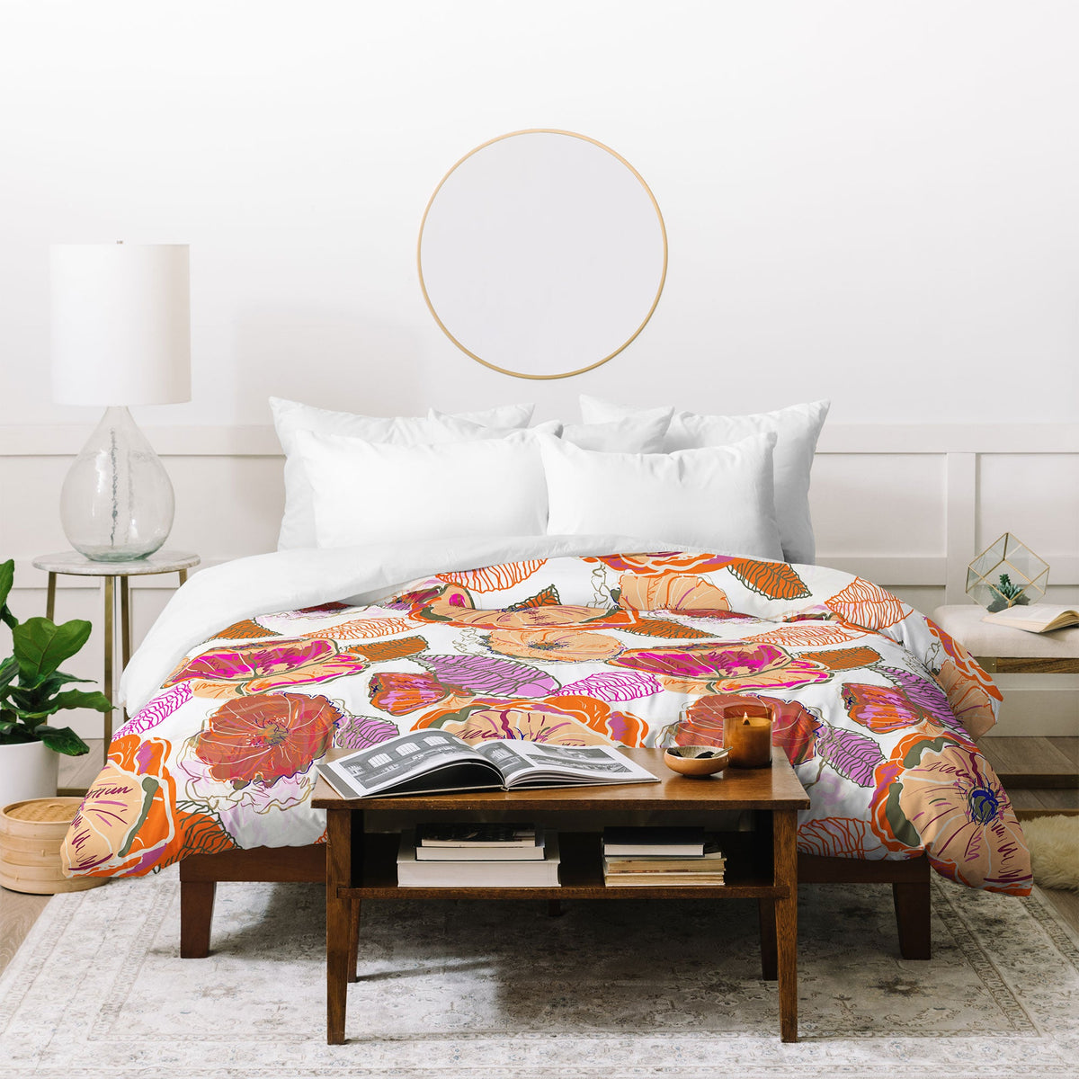 83 Oranges Fall Flora Duvet Cover