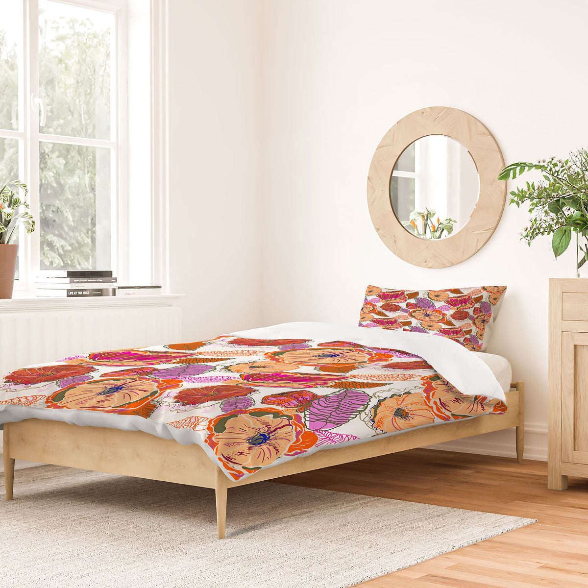 83 Oranges Fall Flora Duvet Cover
