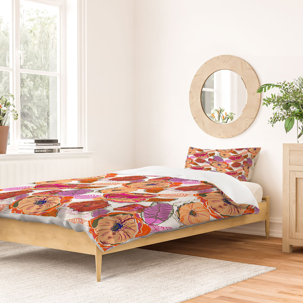 83 Oranges Fall Flora Duvet Cover