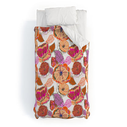 83 Oranges Fall Flora Duvet Cover