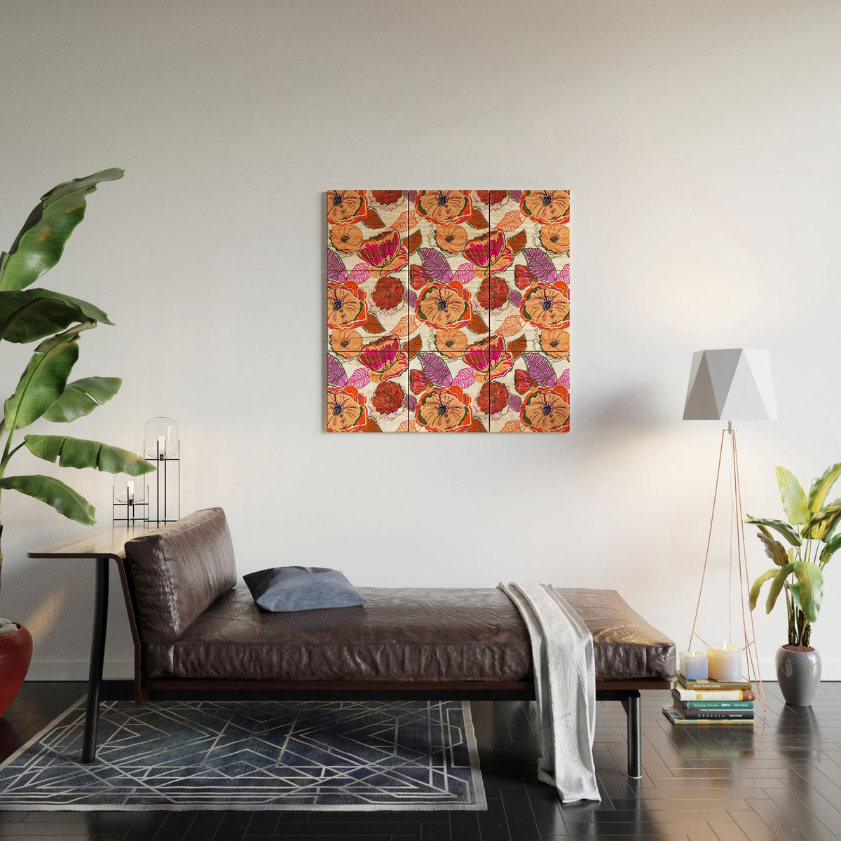 83 Oranges Fall Flora Wood Wall Mural