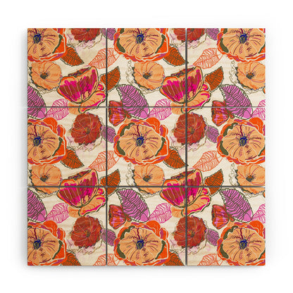 83 Oranges Fall Flora Wood Wall Mural