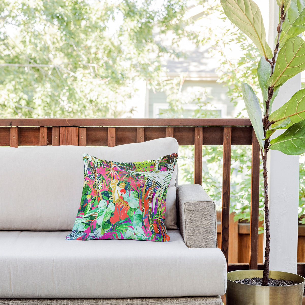 83 Oranges Find Me Where The Tropical Outdoor Throw Pillow