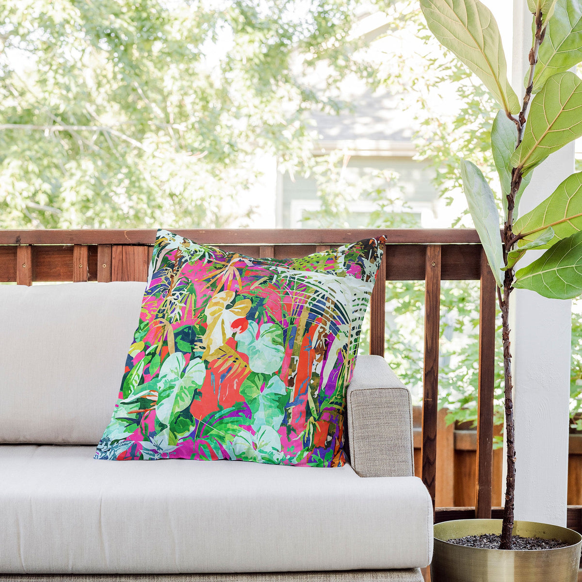 83 Oranges Find Me Where The Tropical Outdoor Throw Pillow