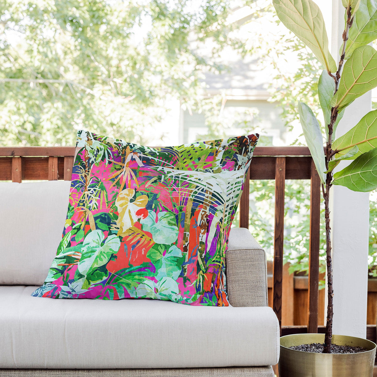 83 Oranges Find Me Where The Tropical Outdoor Throw Pillow