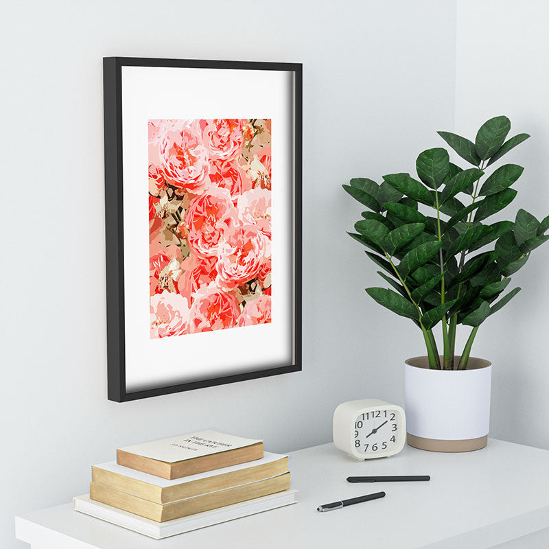 83 Oranges Fiona Floral Recessed Framing Rectangle