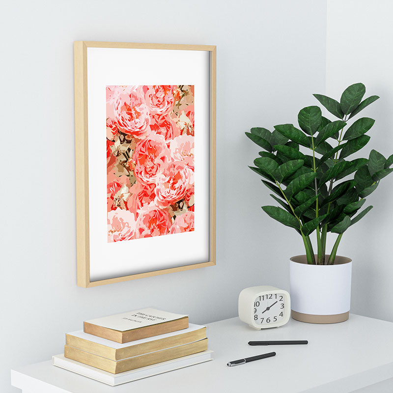 83 Oranges Fiona Floral Recessed Framing Rectangle