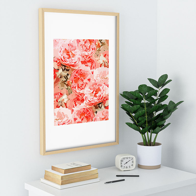 83 Oranges Fiona Floral Recessed Framing Rectangle