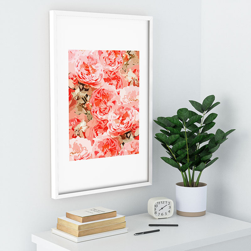 83 Oranges Fiona Floral Recessed Framing Rectangle