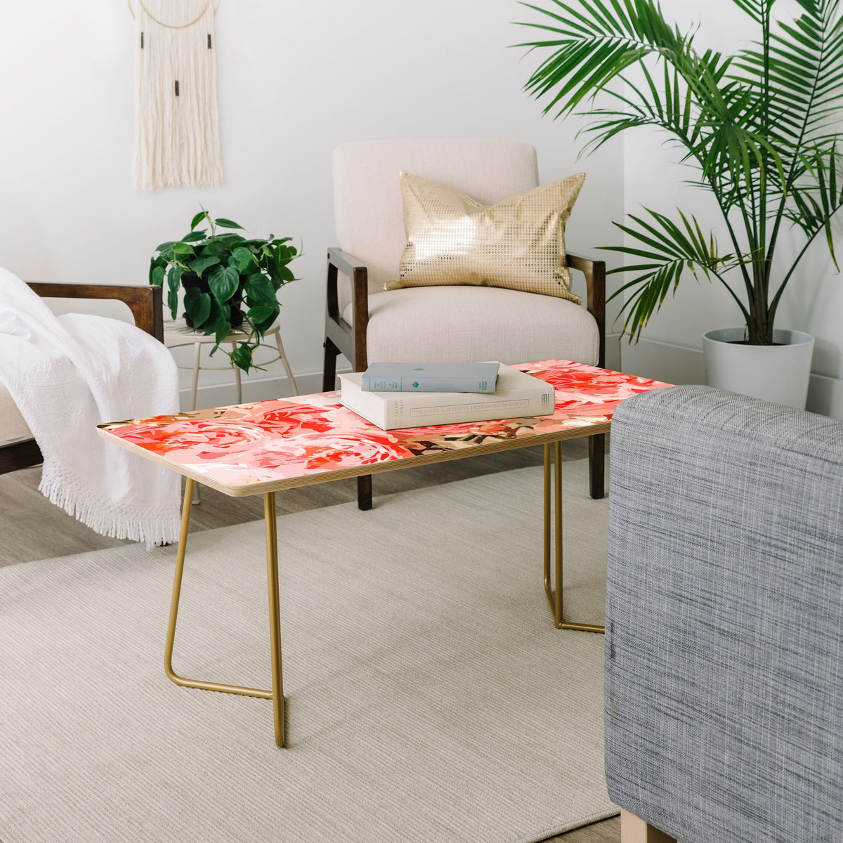 83 Oranges Fiona Floral Coffee Table