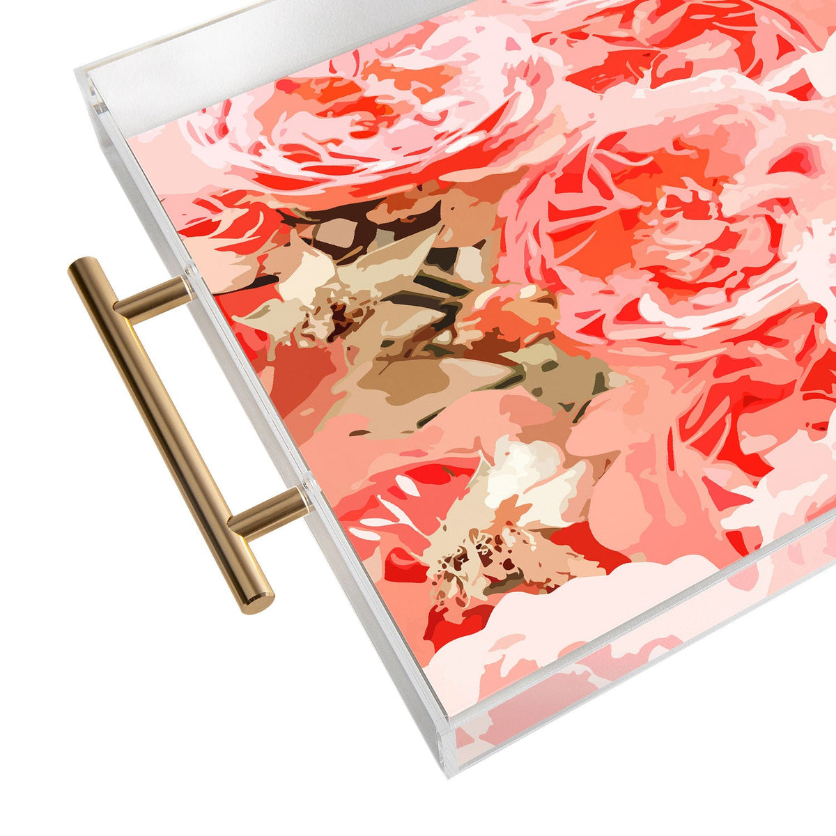 83 Oranges Fiona Floral Acrylic Tray