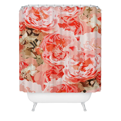 83 Oranges Fiona Floral Shower Curtain