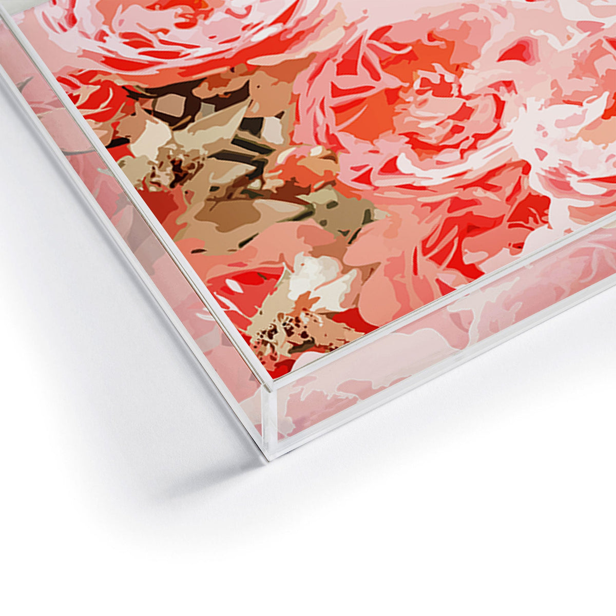 83 Oranges Fiona Floral Acrylic Tray