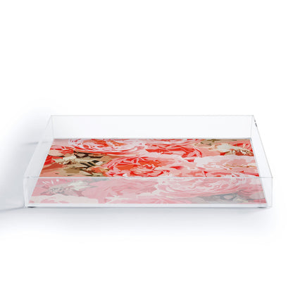 83 Oranges Fiona Floral Acrylic Tray