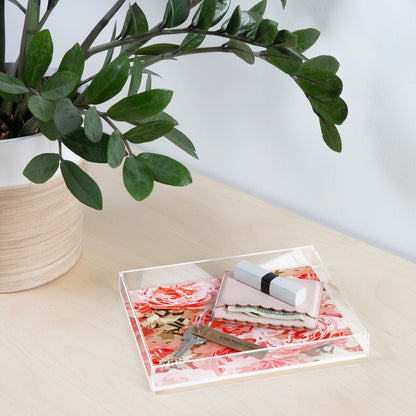 83 Oranges Fiona Floral Acrylic Tray