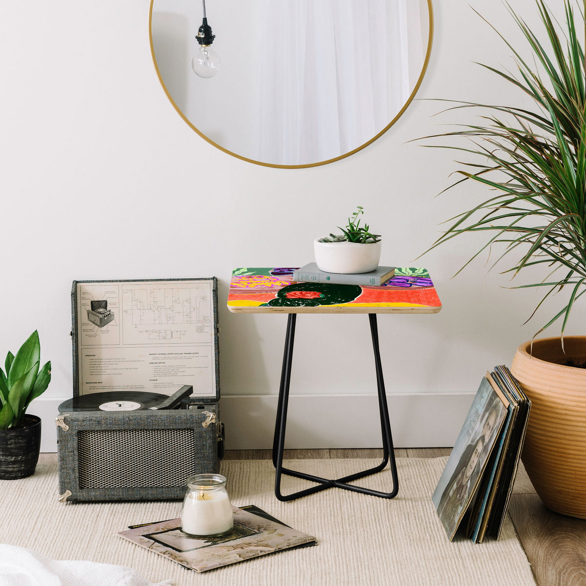 83 Oranges Fish Market Side Table