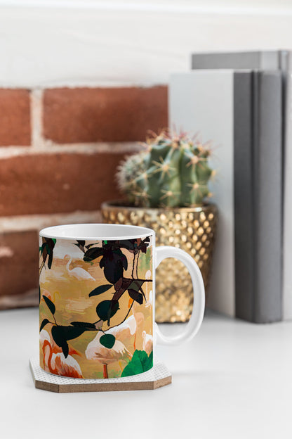 83 Oranges Flamingo Sighting Jungle Nature Coffee Mug